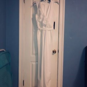 White Fitted Jumpsuit NWT